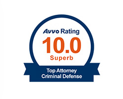 Avvo Rating 10.0 Superb Top Attorney Criminal Defense
